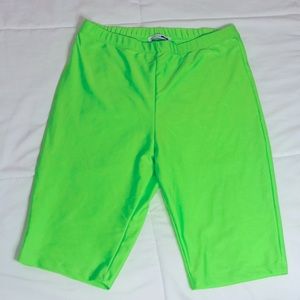 Fashion Nova Biker Shorts Neon Green
